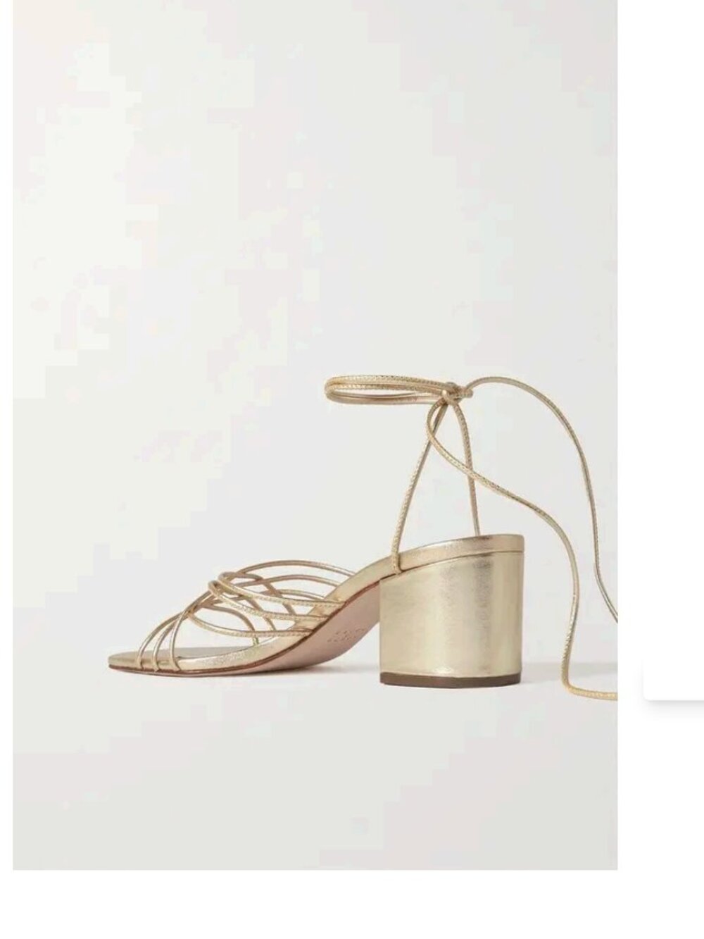 PORTE & PAIRE Metallic Leather Sandals Size 9 - Picture 3 of 13